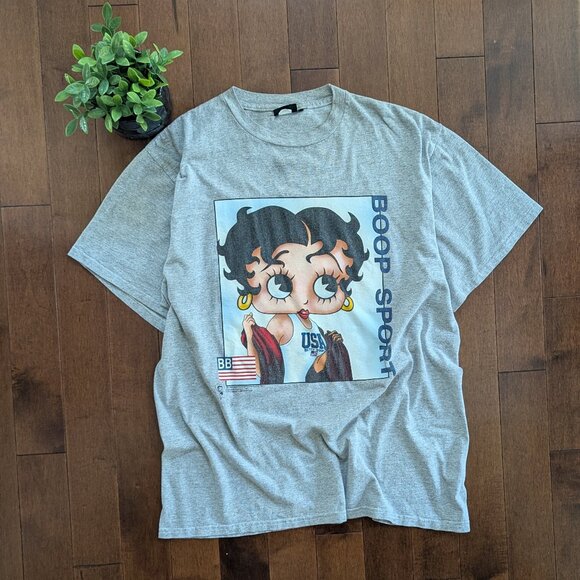 BETTY BOOP 'BOOP SPORT' VINTAGE GRAPHIC TSHIRT - Picture 1 of 4